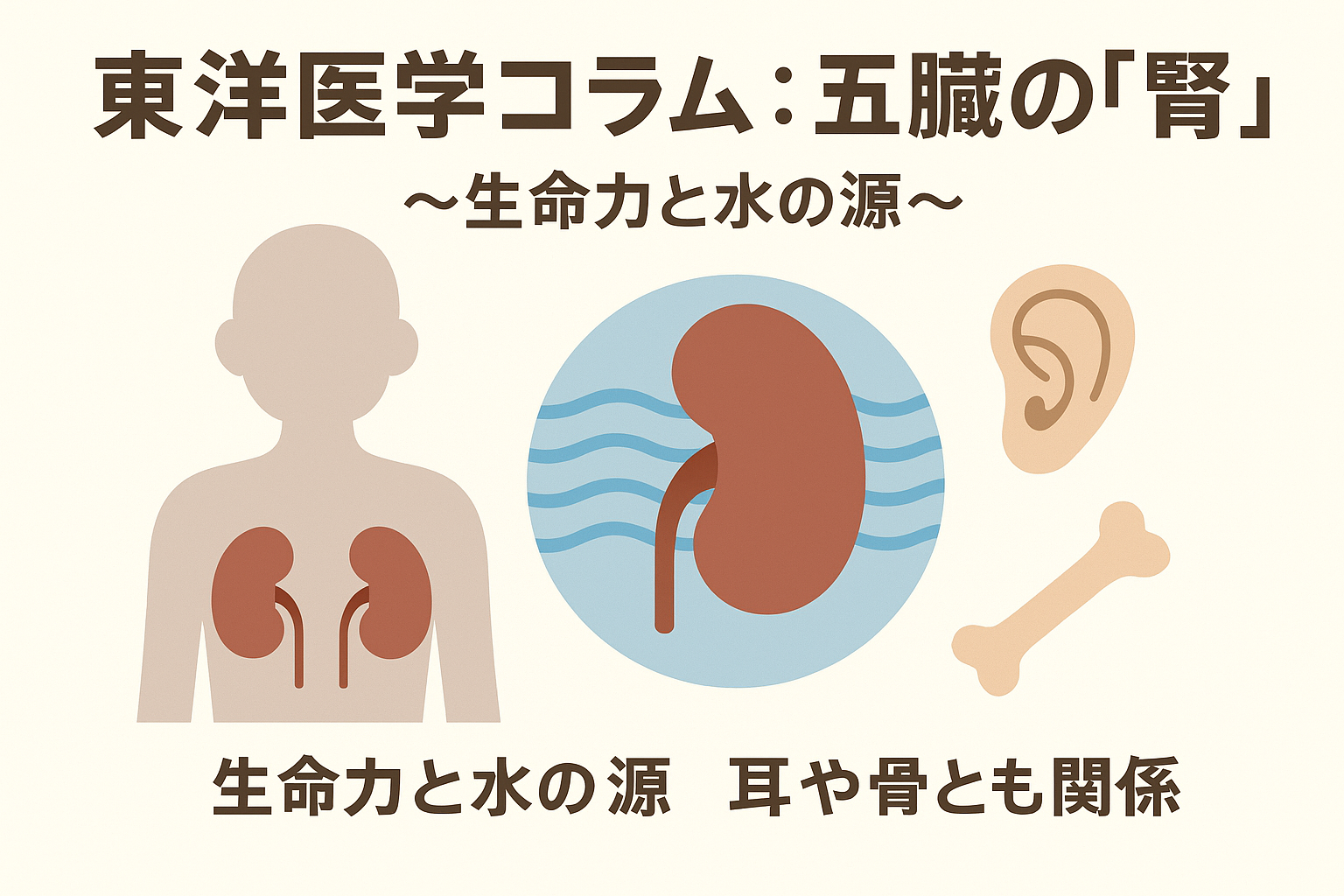 東洋医学コラム：五臓の「腎」  〜生命の根っこを守る貯水タンク〜